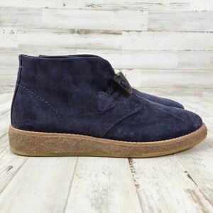 Trask Carissa Desert Blue Suede Toggle Womens Chukka Boots Bootie